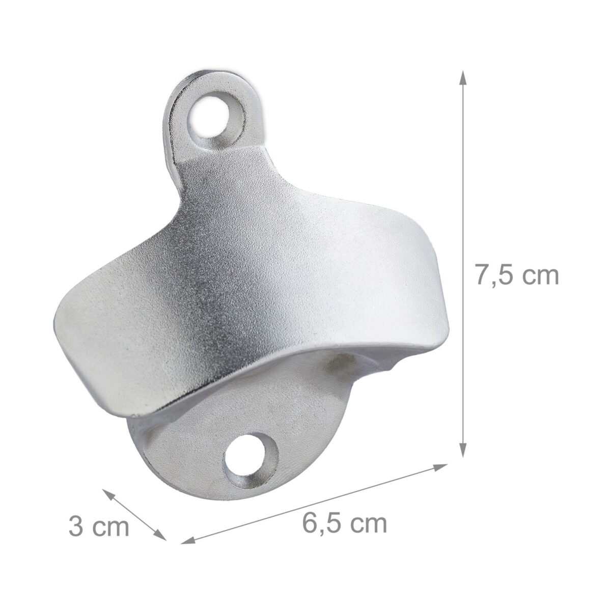 Set 5 deschizatoare de sticle pentru perete, Metal zincat, Relaxdays - imagine 4