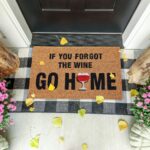 Covoras de intrare "If you forgot the wine go home", fibra de cocos, PVC, 60 x 40 cm - imagine 2