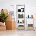 Rafturi metalice depozitare, set 2, sustinere 500 kg fiecare, otel galvanizat, 180 x 60 x 45 cm, Relaxdays - imagine 2