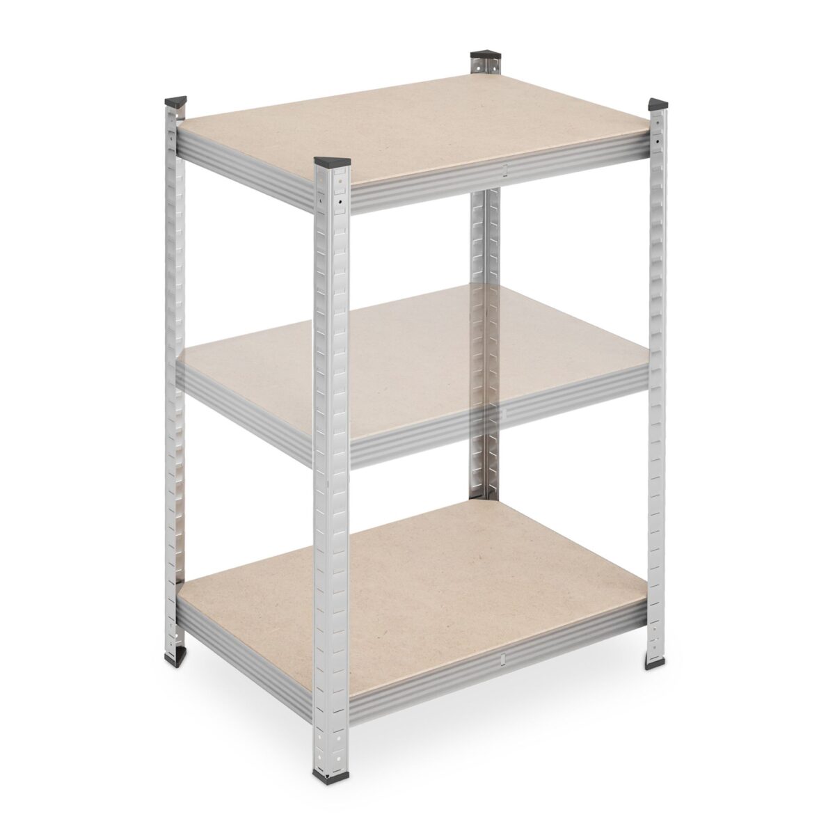Rafturi metalice depozitare, set 2, sustinere 500 kg fiecare, otel galvanizat, 180 x 60 x 45 cm, Relaxdays - imagine 7