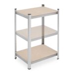 Rafturi metalice depozitare, set 2, sustinere 500 kg fiecare, otel galvanizat, 180 x 60 x 45 cm, Relaxdays - imagine 7