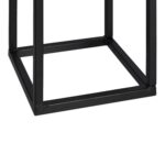 Suport lemne pentru semineu, decorativ si functional, negru, otel, 40 x 30 x 30 cm, Relaxdays - imagine 6