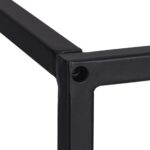 Suport lemne pentru semineu, decorativ si functional, negru, otel, 40 x 30 x 30 cm, Relaxdays - imagine 8