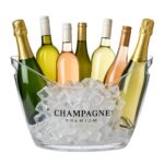 Frapiera transparenta pentru sticle „Champagne Premium”, 8 litri, plastic, Relaxdays