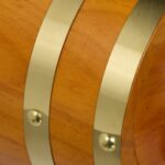 Butoi din lemn pentru vin si whisky – 1,25 litri, folie de aluminiu interioara, maro deschis, Relaxdays - imagine 7
