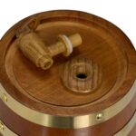 Butoi din lemn pentru vin si whisky – 1,25 litri, folie de aluminiu interioara, maro, Relaxdays - imagine 6