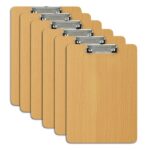 Set de 6 clipboarduri cu aspect de lemn, A4