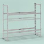 Raft pentru 8 anvelope, niveluri reglabile, 100 x 110 x 35 cm, otel, gri, Relaxdays - imagine 5