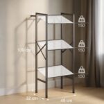 Raft pentru ladite, sustinere 150 kg, otel, negru, 109 x 49 x 32 cm, Relaxdays - imagine 4