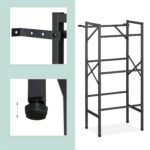 Raft pentru ladite, sustinere 150 kg, otel, negru, 109 x 49 x 32 cm, Relaxdays - imagine 6