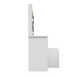 Masa de machiaj cu oglinda si scaun "Emma", LED, 7 sertare, alba, PAL, 108 x 41 x 140 cm, ArtLife - imagine 5