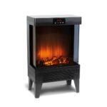 Semineu electric cu efect de flacara, 1000/2000 W, incalzeste 15 - 38 °C, digital, Bewello, 37 x 22 x 56 cm