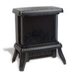 Semineu electric Bewello, 900/1800W, efect LED de flacara, incalzitor radiant, portabil, 36 x 21,5 x 36 cm, negru - imagine 3