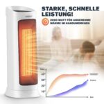 Incalzitor Ceramic Alb 2000W cu Oscilatie, Telecomanda si Timer, 4 trepte, Display, Monzana® - imagine 3