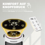Incalzitor Ceramic 2000W Alb cu Telecomanda, Oscilatie 70°, Timer si 4 Moduri, Ventilator, Display, Monzana® - imagine 6