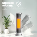 Incalzitor Ceramic 2000W Alb cu Telecomanda, Oscilatie 70°, Timer si 4 Moduri, Ventilator, Display, Monzana® - imagine 2