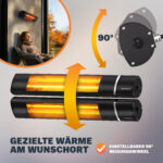 Incalzitor terasa exterior MONZANA 2000W – infrarosu, Low-Glare, IP55, 3 trepte, telecomanda - imagine 3