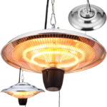 Incalzitor tavan terasa 1500W – infrarosu, halogen, montaj suspendat