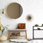 Masa consola ingusta cu 2 rafturi, Neagra, cadru metalic, 70 x 110 x 30 cm, Relaxdays - imagine 5
