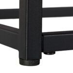 Masa consola ingusta cu 2 rafturi, Neagra, cadru metalic, 70 x 110 x 30 cm, Relaxdays - imagine 8
