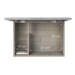 Casuta pentru arici - Cu usa, podea, intrare labirint si acoperis impermeabil, 21 x 46 x 34 cm, Gri - imagine 4