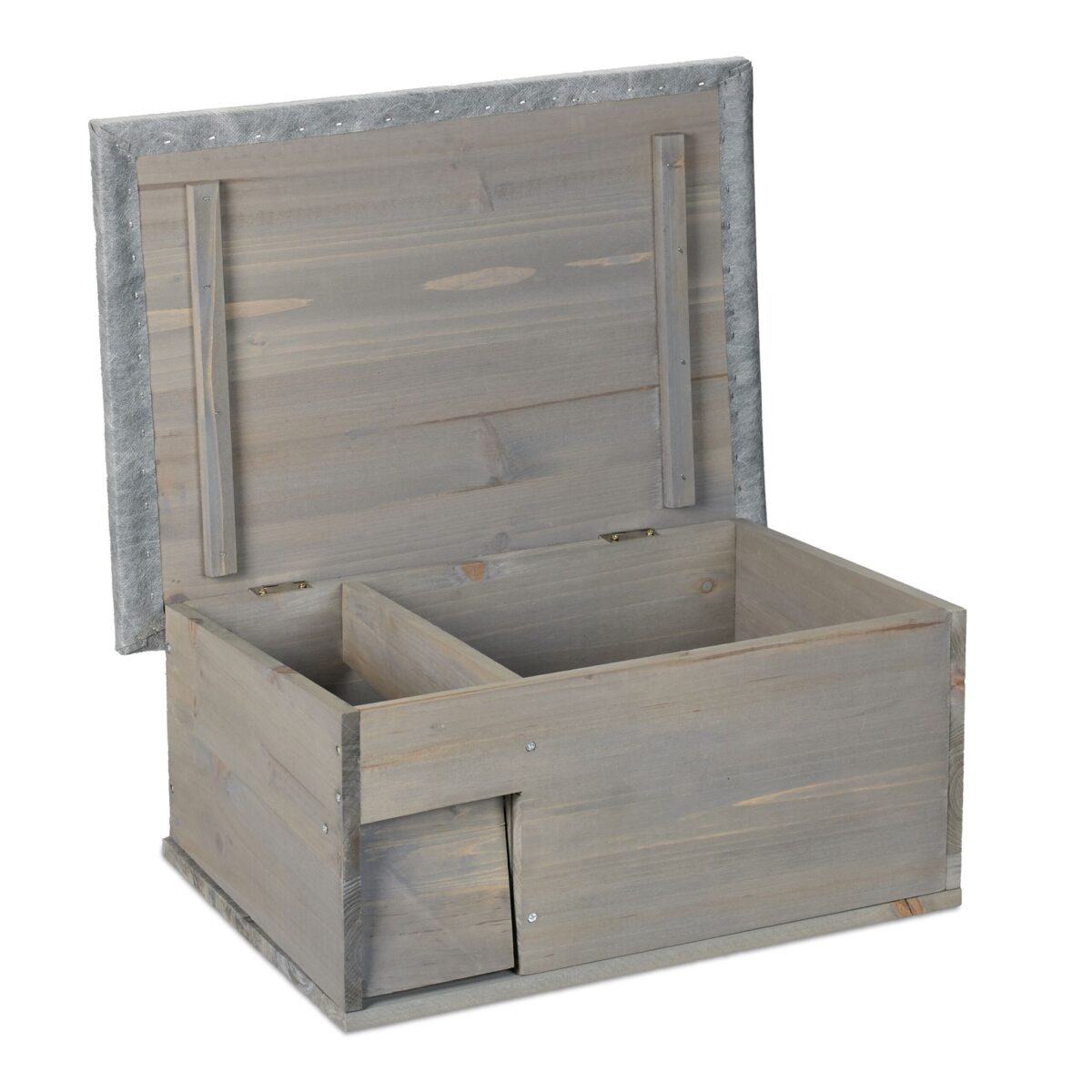 Casuta pentru arici - Cu usa, podea, intrare labirint si acoperis impermeabil, 21 x 46 x 34 cm, Gri - imagine 5