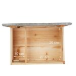 Casuta pentru arici - Cu usa, podea, intrare labirint si acoperis impermeabil, 21 x 46 x 34 cm, Natur - imagine 5