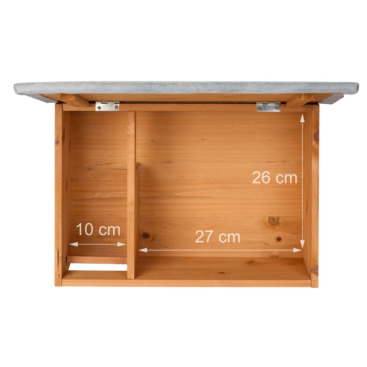Casuta pentru arici - Cu usa, podea, intrare labirint si acoperis impermeabil, 21 x 46 x 34 cm, Portocaliu - imagine 4