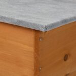 Casuta pentru arici - Cu usa, podea, intrare labirint si acoperis impermeabil, 21 x 46 x 34 cm, Portocaliu - imagine 7