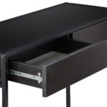 Masa consola neagra cu sertare – Masa de hol moderna cu cadru metalic, Relaxdays - imagine 6