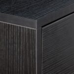 Masa consola neagra cu sertare – Masa de hol moderna cu cadru metalic, Relaxdays - imagine 5