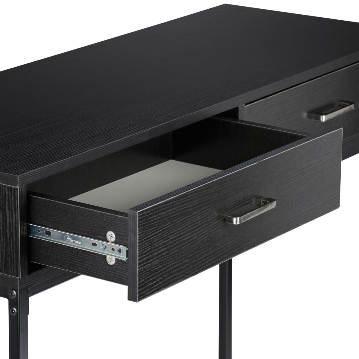 Masa consola cu sertare – Mobilier pentru hol sau living, Negru, 81 x 110 x 42 cm, Relaxdays - imagine 2