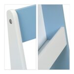 Masa cu 2 Scaune pentru Copii, Tabla Detasabila – Mobilier Colorat, Albastru, Rafturi jucarii - imagine 8