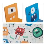 Set Masa si 2 Scaune pentru Copii – Design Colorat cu Monster, 3 Piese - imagine 3