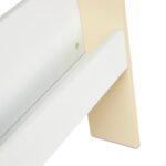 Set Masa si 2 Scaune Copii cu Tabla de Colorat si Rafturi – Mobilier 3 Piese Alb-Bej - imagine 3