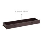 Masa consola ingusta cu sertar – Mobilier practic si elegant pentru hol, Maro inchis, 80 x 100 x 30 cm - imagine 5