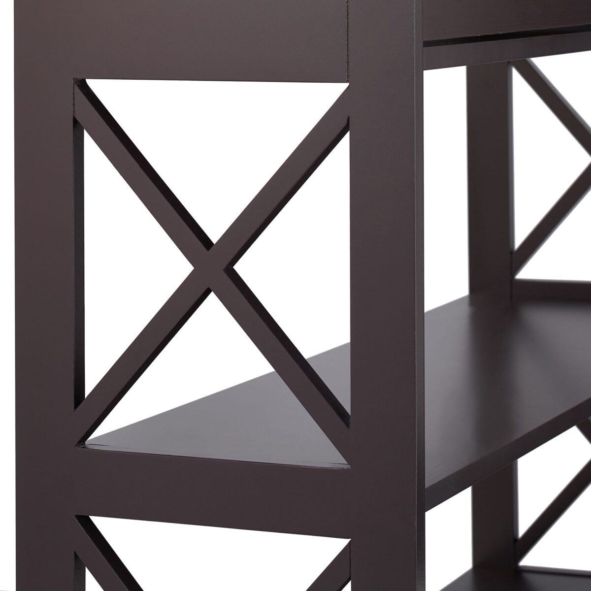 Masa consola ingusta cu sertar – Mobilier practic si elegant pentru hol, Maro inchis, 80 x 100 x 30 cm - imagine 7