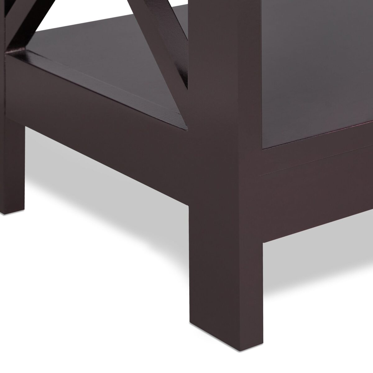 Masa consola ingusta cu sertar – Mobilier practic si elegant pentru hol, Maro inchis, 80 x 100 x 30 cm - imagine 8
