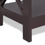 Masa consola ingusta cu sertar – Mobilier practic si elegant pentru hol, Maro inchis, 80 x 100 x 30 cm - imagine 8