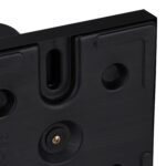 Suport hârtie igienică negru din oțel cu perie WC și efect lemn – design modern - imagine 3