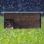 Iglu pentru arici din lemn – Cu usa, podea, acoperis impermeabil si protectie anti-rozatoare, 2 camere, 20 x 45,5 x 33 cm - imagine 2