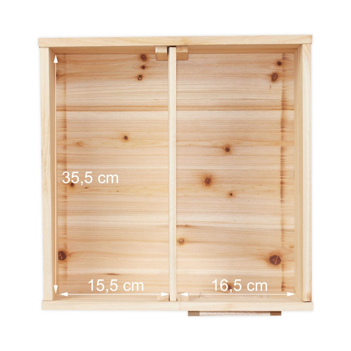 Casuta pentru arici cu podea si 2 camere, Iglu lemn, 21,5 x 40 x 40 cm, maro, Relaxdays - imagine 7