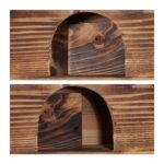 Iglu pentru arici din lemn ars cu podea izolatoare, intrare tip labirint anti-pisici, 25 x 40 x 30 cm - imagine 6
