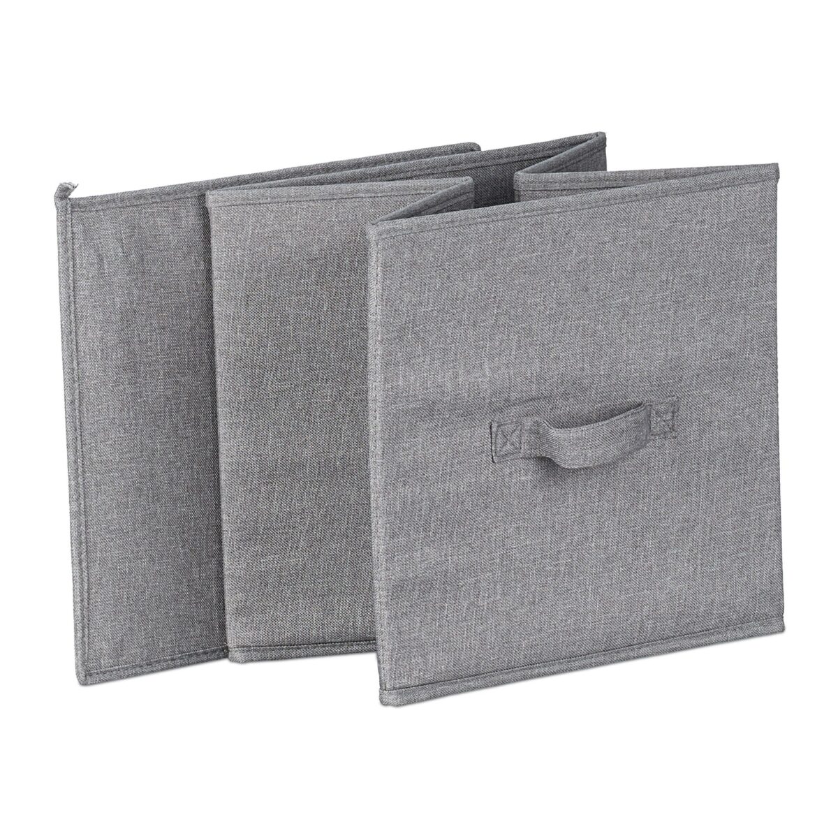 Banca pentru copii cu spatiu de depozitare si cutii textile – alb/gri, 99x35x54 cm - imagine 7