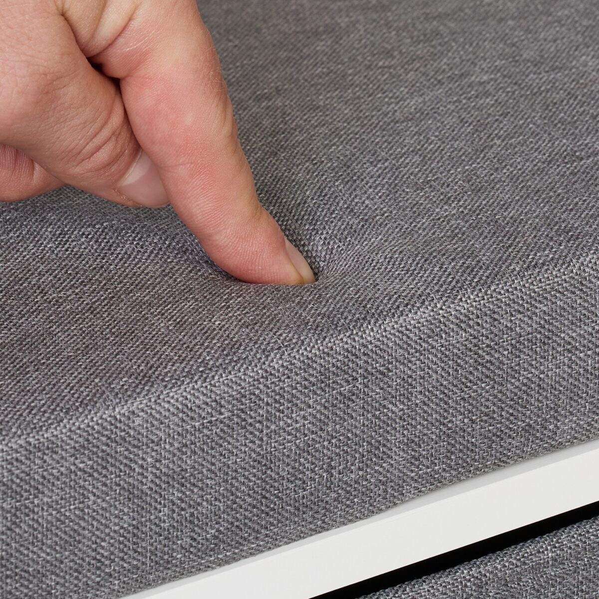 Banca pentru copii cu spatiu de depozitare si cutii textile – alb/gri, 99x35x54 cm - imagine 8