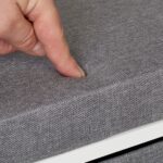 Banca pentru copii cu spatiu de depozitare si cutii textile – alb/gri, 99x35x54 cm - imagine 8
