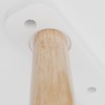 Set Masa si 2 Scaune pentru Copii – Mobilier camera copiilor, Picioare din Lemn, Alb-Natur Modern, 3 Piese - imagine 7