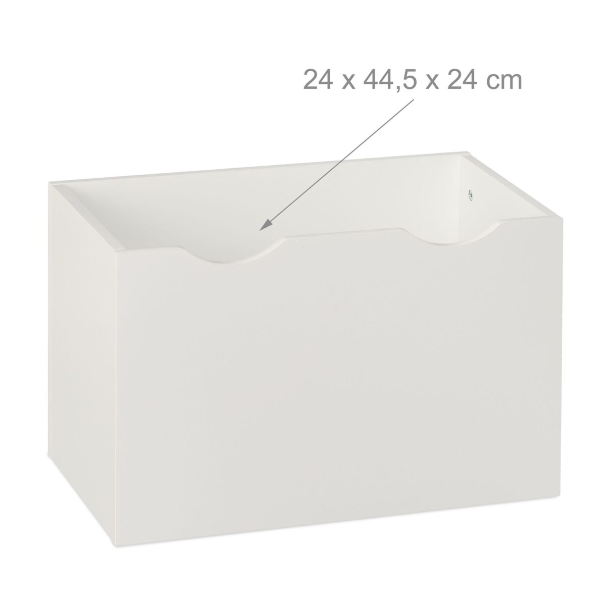 Raft pentru copii cu cutie de jucarii – alb, MDF, 69,5x50,5x28 cm - imagine 5
