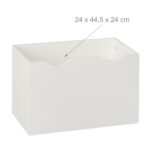 Raft pentru copii cu cutie de jucarii – alb, MDF, 69,5x50,5x28 cm - imagine 5