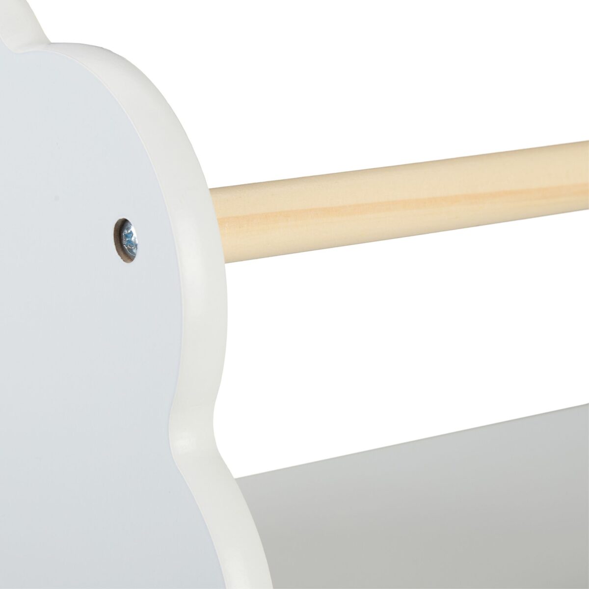 Set 3 rafturi de carti pentru camera copiilor, in forma de nor – Alb, din lemn si MDF - imagine 5